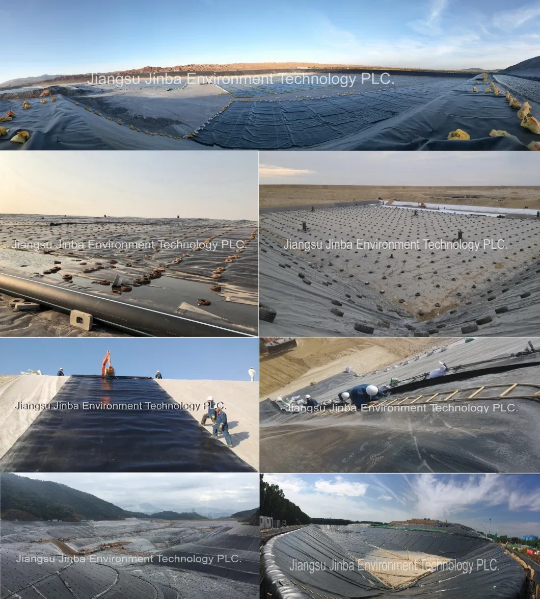 Jinba 0.5mm 0.75mm 1.0mm 1.5mm 2.0mm Smooth or Textured Surface HDPE Geomembrane